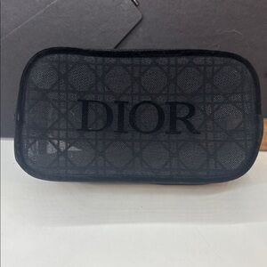 Dior GWP Black Mesh Cosmetic Pouch